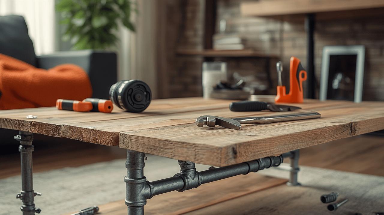 DIY : Fabrication maison d’une table basse style industriel